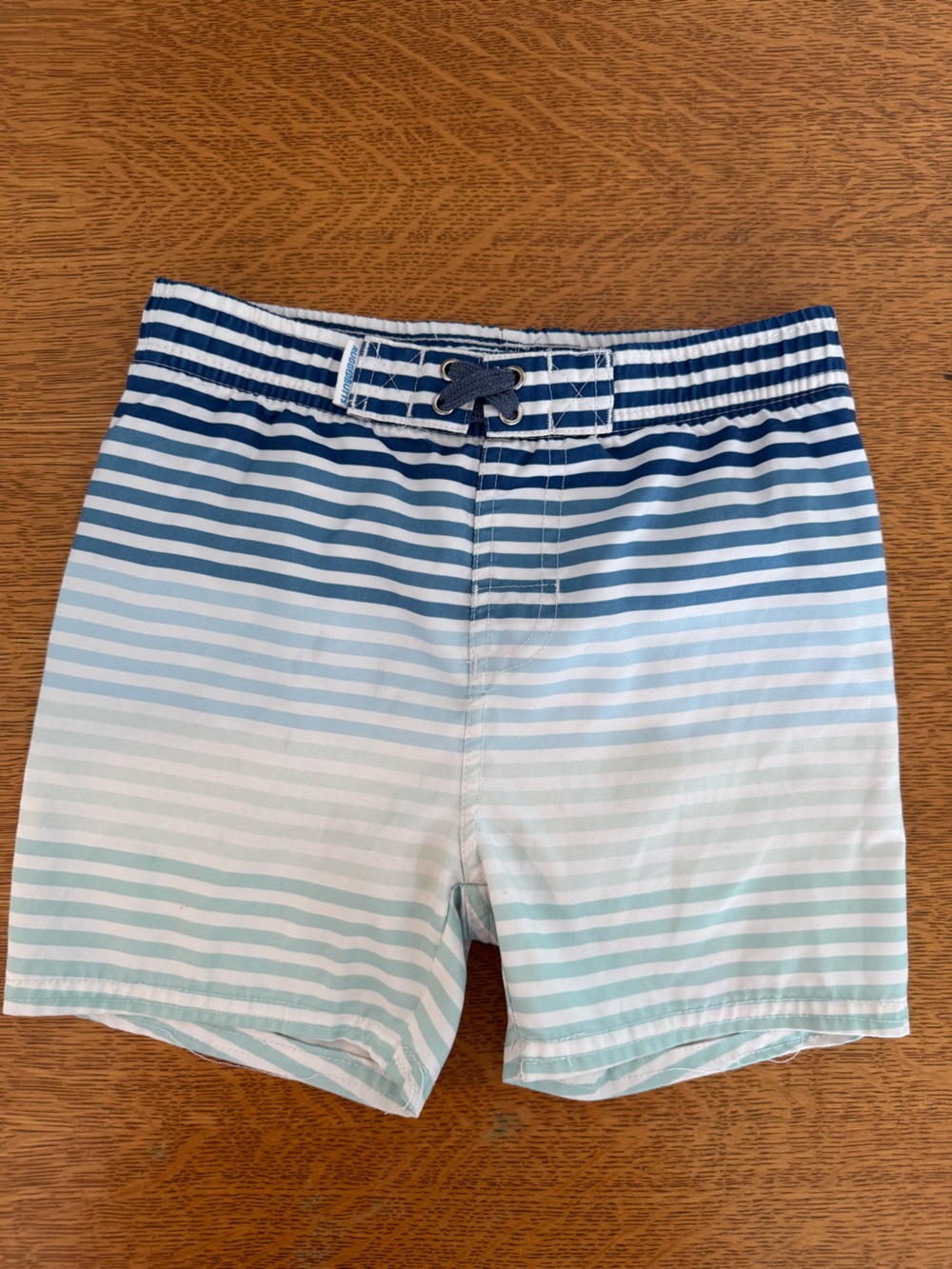 Ruggedbutts Toddler Ombre Blue Stripe Swim Trunks Size 4T